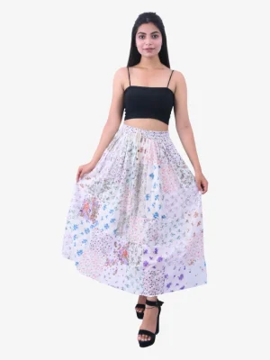 Floral Jaipuri Cotton Printed Long Skirt Product Image 1