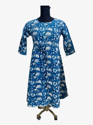 Katha Dori Printed Long Frock